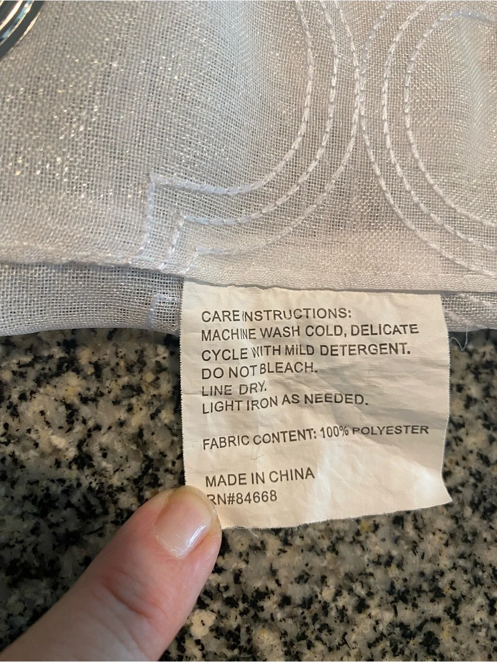 Sheer Swirl Window Curtains, Four Panels in White